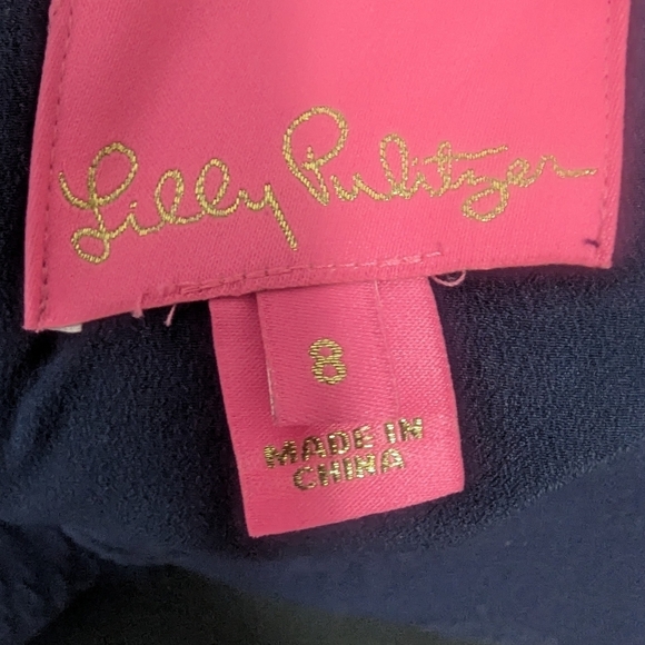 Lilly Pulitzer Navy Belle Sleeved Dress - Picture 8 of 12